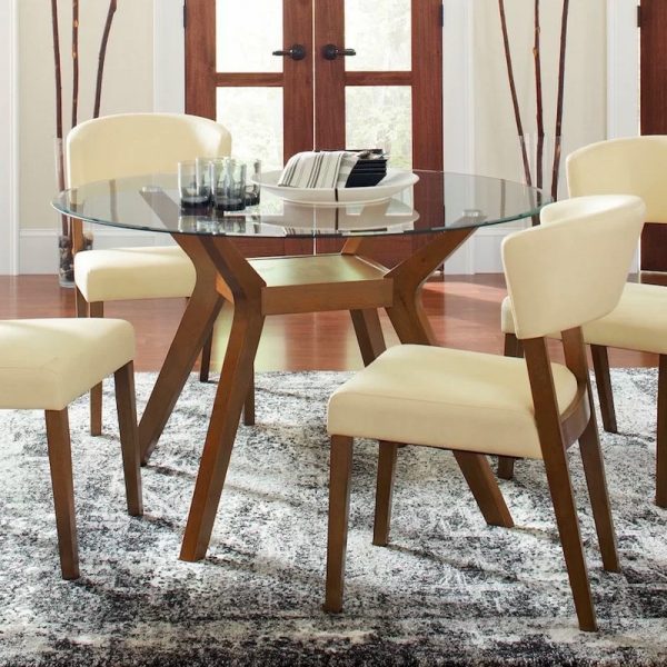 51 Glass Dining Tables That Create An, Round Glass Top Dining Table Set 6 Chairs