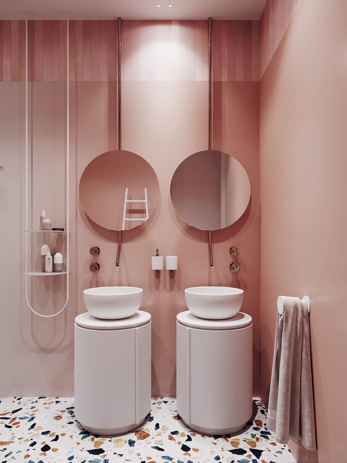 51 Pink Bathrooms With Tips Photos And, Pink Bathroom Set