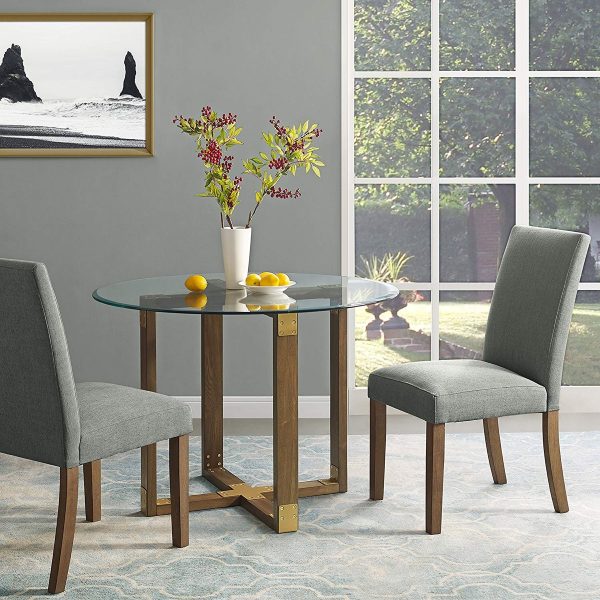 51 Glass Dining Tables That Create An, Glass Wood Dining Table Design