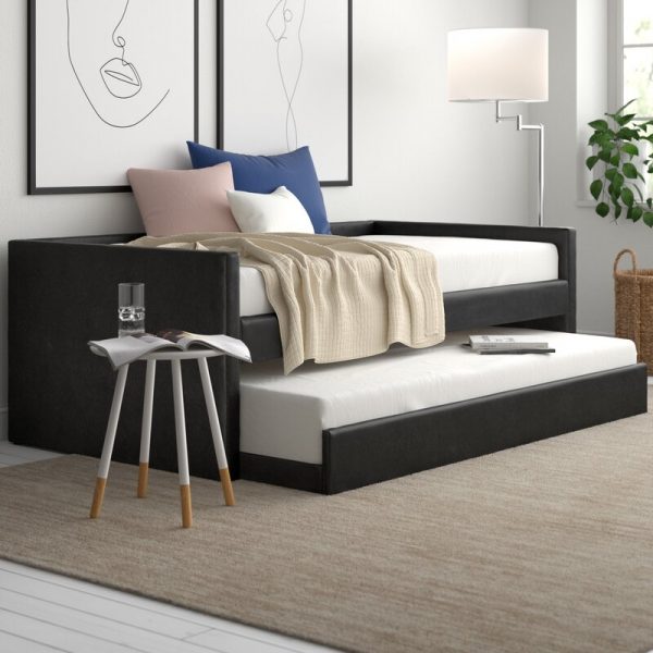 51 Daybeds That Bring Style To, Brown Leather Daybed With Trundle