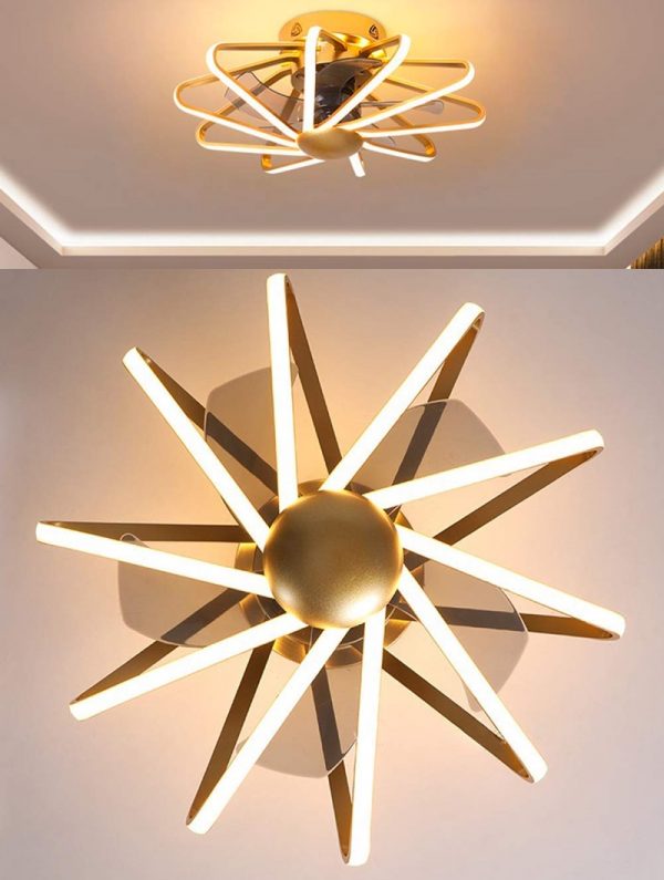 51 Ceiling Fans With Lights That Will, Brushed Gold Ceiling Fan
