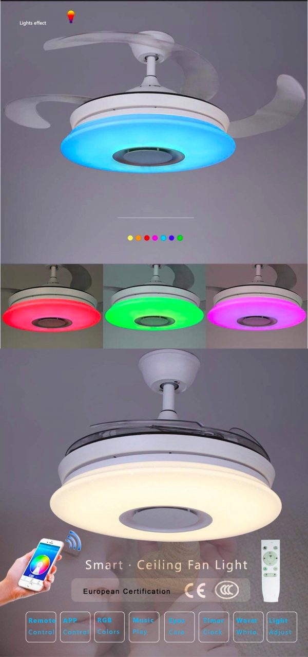 51 Ceiling Fans With Lights That Will Blow You Away - Colorful Ceiling Fan With 4 Lights