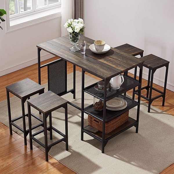 51 Kitchen Tables For Every Style Size, Pub Table With Shelves