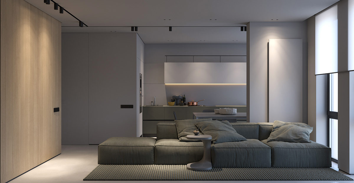 How To Light A Minimalist Interior With, Track Lighting Living Room