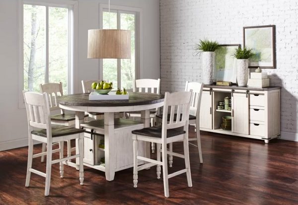 Round Kitchen Table With Storage Best, Dining Table With Shelves Underneath