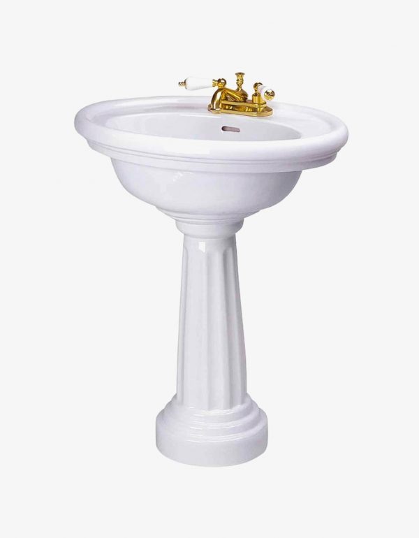 54 Pedestal Sinks To Streamline Your, Round Pedestal Sink Bases