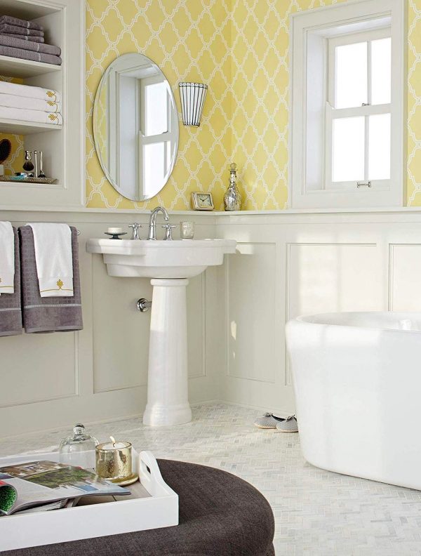 54 Pedestal Sinks To Streamline Your, Bathroom Mirror Over Pedestal Sink