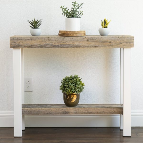 57 Rustic Furniture Ideas For, Barb Small Console Table White Wood