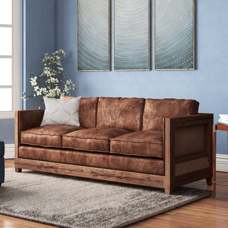 Stylish Rustic Living Room Furniture, Rustic Leather Sofa