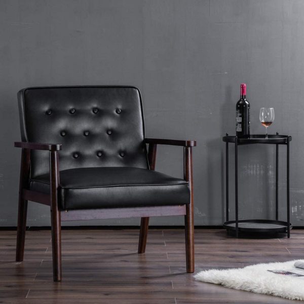 51 Leather Faux Chairs That, Small Black Leather Chair
