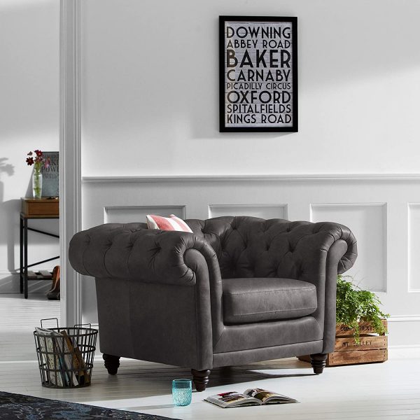 51 Leather Faux Chairs That, Gray Leather Chairs For Living Room