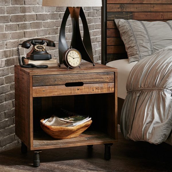 Rustic Bedside Cabinets Best 56, Rustic Wooden Bedside Table