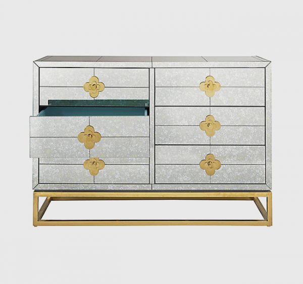 51 Dressers That Strike The Perfect Mix, Black And Gold Mirrored Dresser