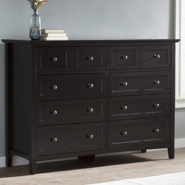 51 Dressers That Strike The Perfect Mix, 8 Drawer Dresser Dark Gray Stained