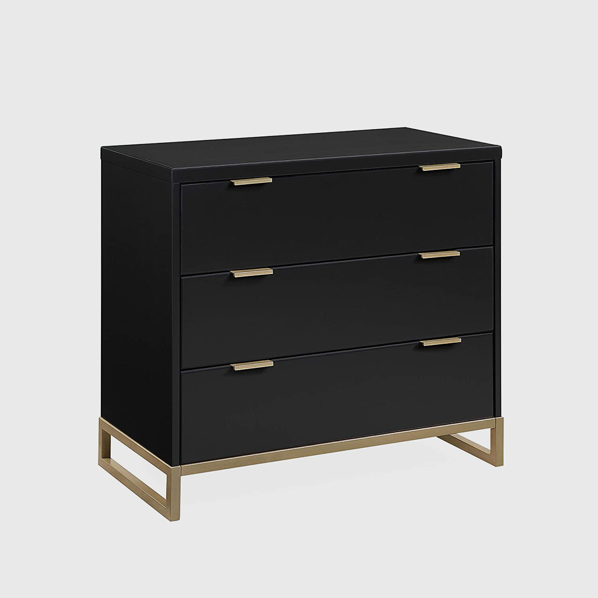 Drawers Modern Furniture, Gold And Black Dresser