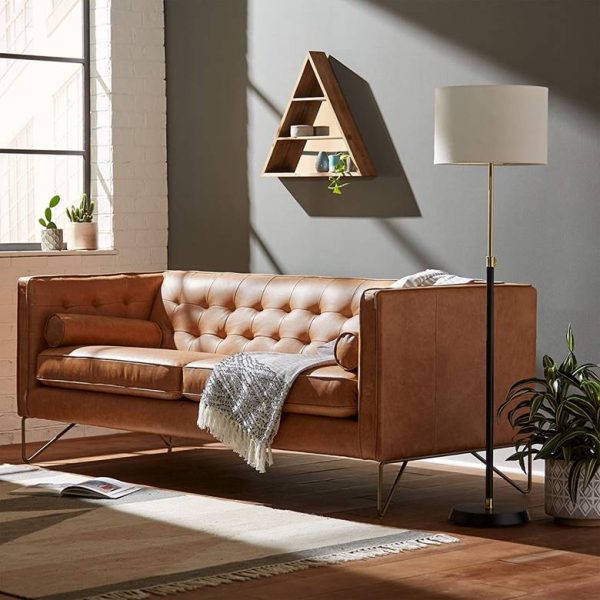 51 Leather Sofas To Add Effortless, Light Color Leather Sofa
