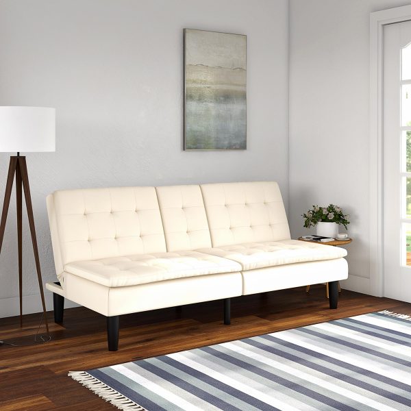 51 Leather Sofas To Add Effortless, Cream Leather Sofa With Wood Trim