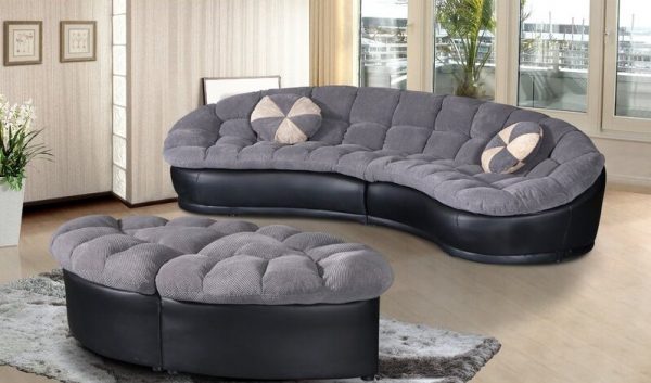 51 Curved Sofas That Make Lounging Look, Small Curved Leather Sectional Sofa