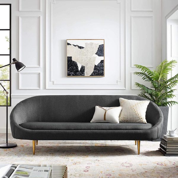 51 Curved Sofas That Make Lounging Look, Sofa With Legs Or Not