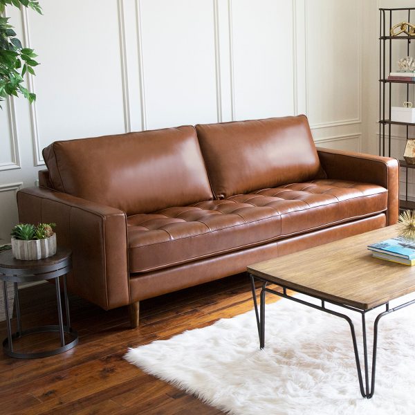 51 Leather Sofas To Add Effortless, Leather Sofa And Loveseat Combo