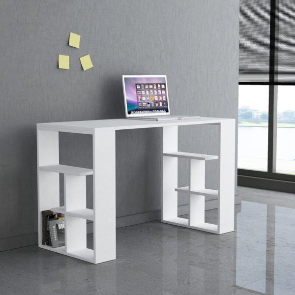 51 White Desks To Brighten Your, White Desk With Side Shelves