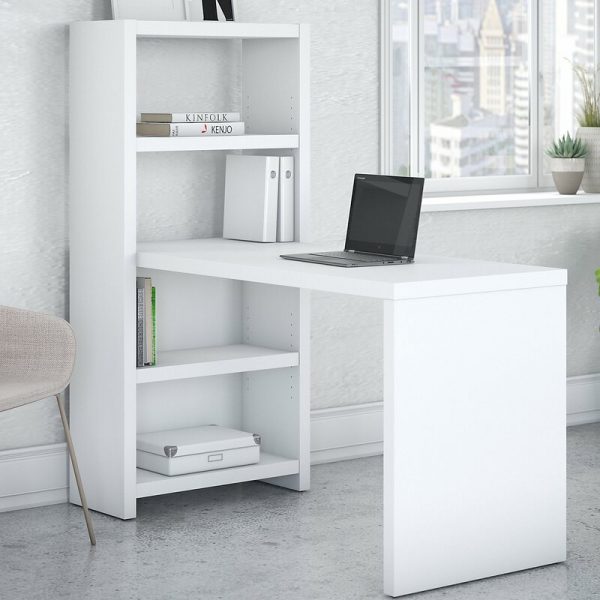 White Desk With Bookcase Hutch, Small Desk With Bookcase Hutch