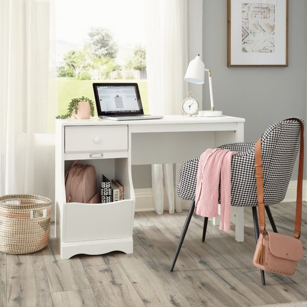 51 White Desks To Brighten Your, Small Desk With Hutch For Bedroom