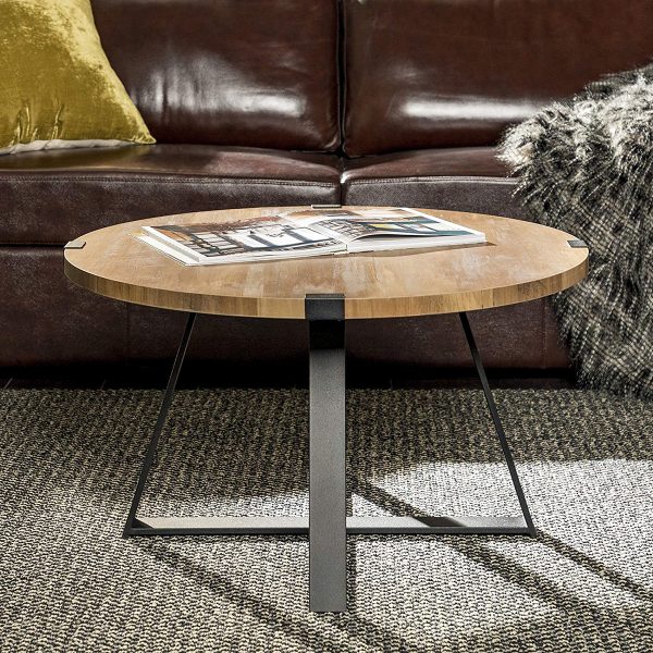 51 Wood Coffee Tables To Create A Cozy, Round Metal Side Table With Wood Top