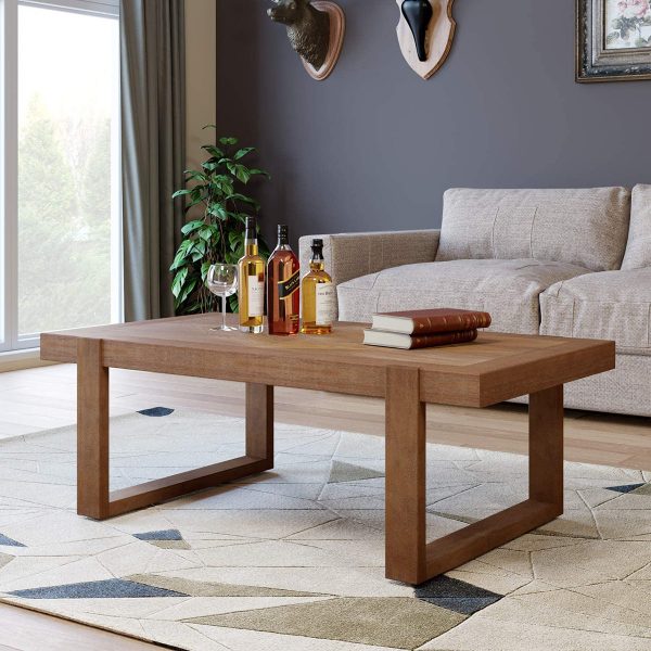 51 Wood Coffee Tables To Create A Cozy, Large Rustic Dark Wood Coffee Table