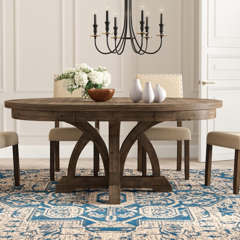 Solid Wood Farmhouse Dining Table, Farmhouse Extendable Dining Table And Chairs Taiwan