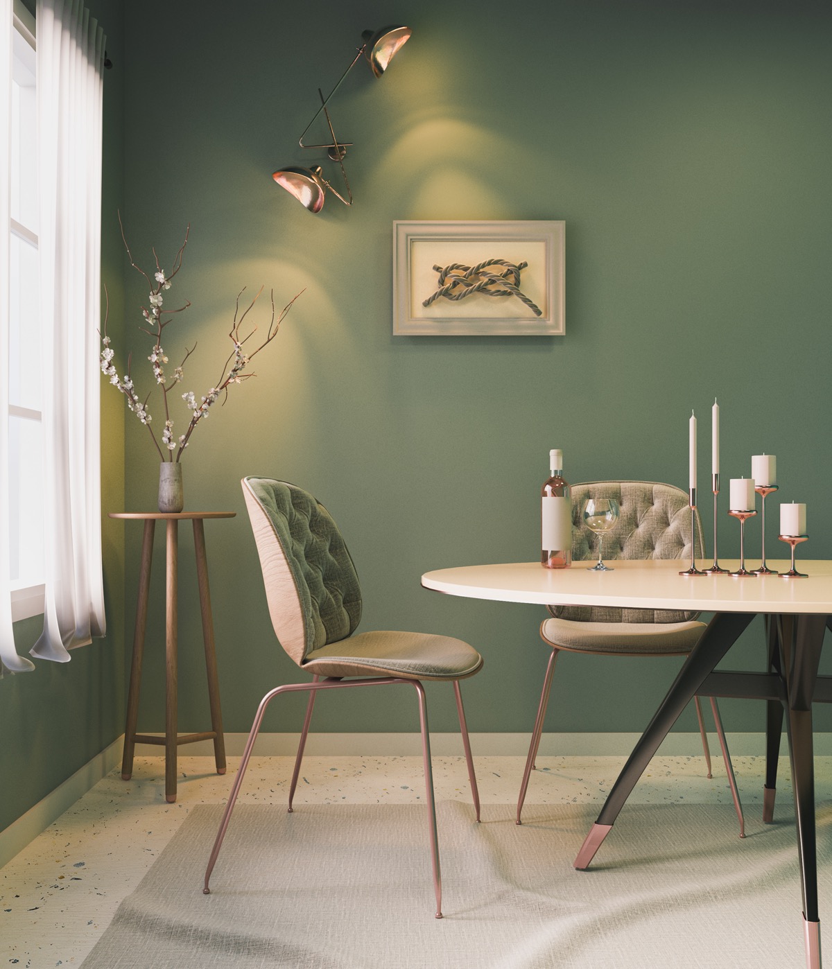 51 Gorgeous Green Dining Rooms With, Green Dining Room