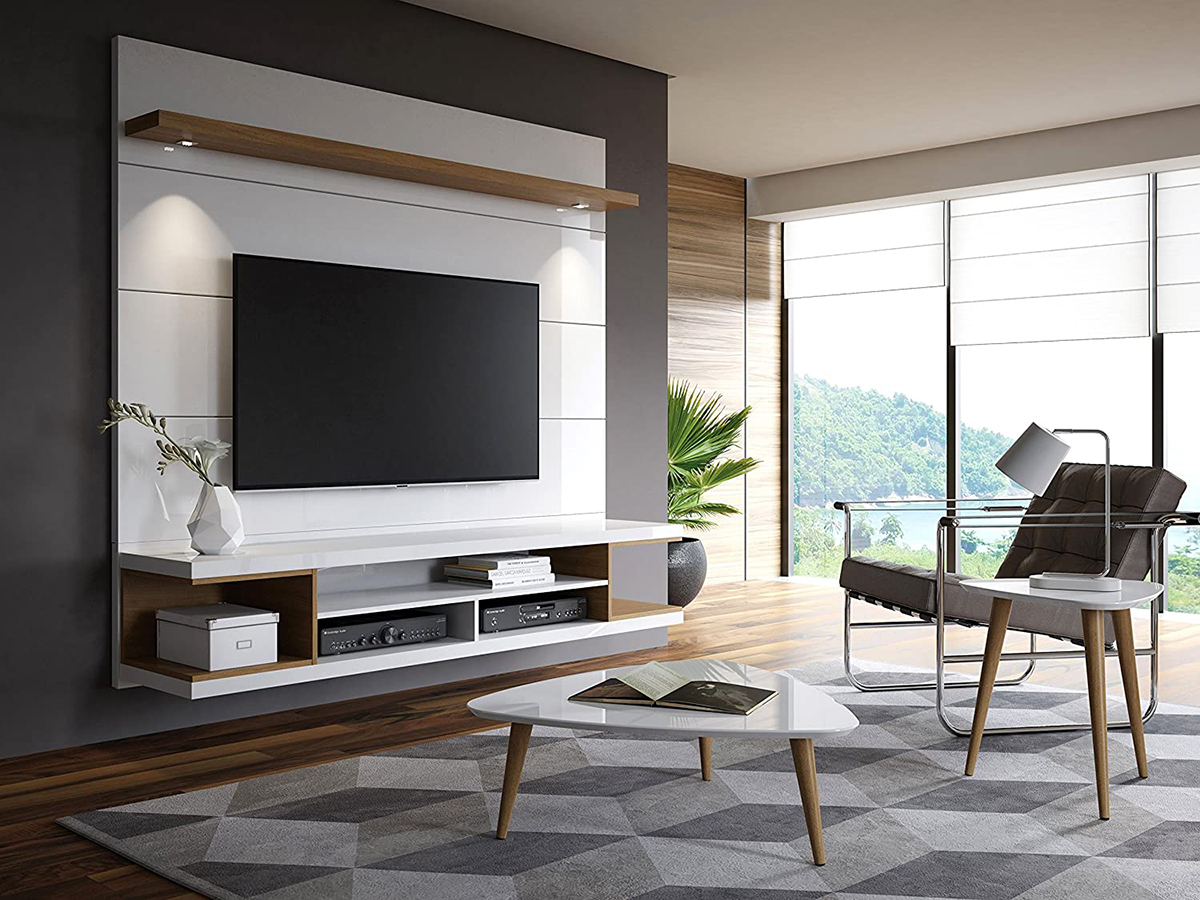 51 Floating Tv Stands To Binge Your, Tv Stand And Sofa Table Set