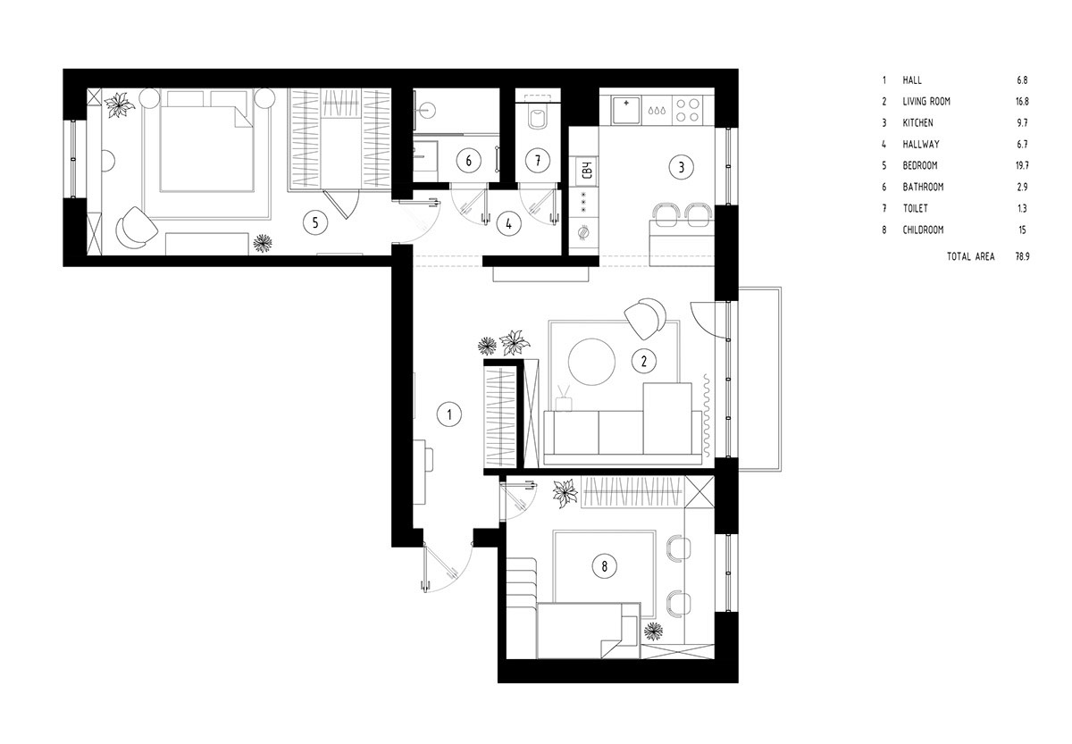 L-Shape Floor Plan | Interior Design Ideas