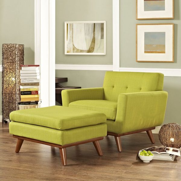 Extra Wide Armchair With Ottoman, Extra Wide Armchair