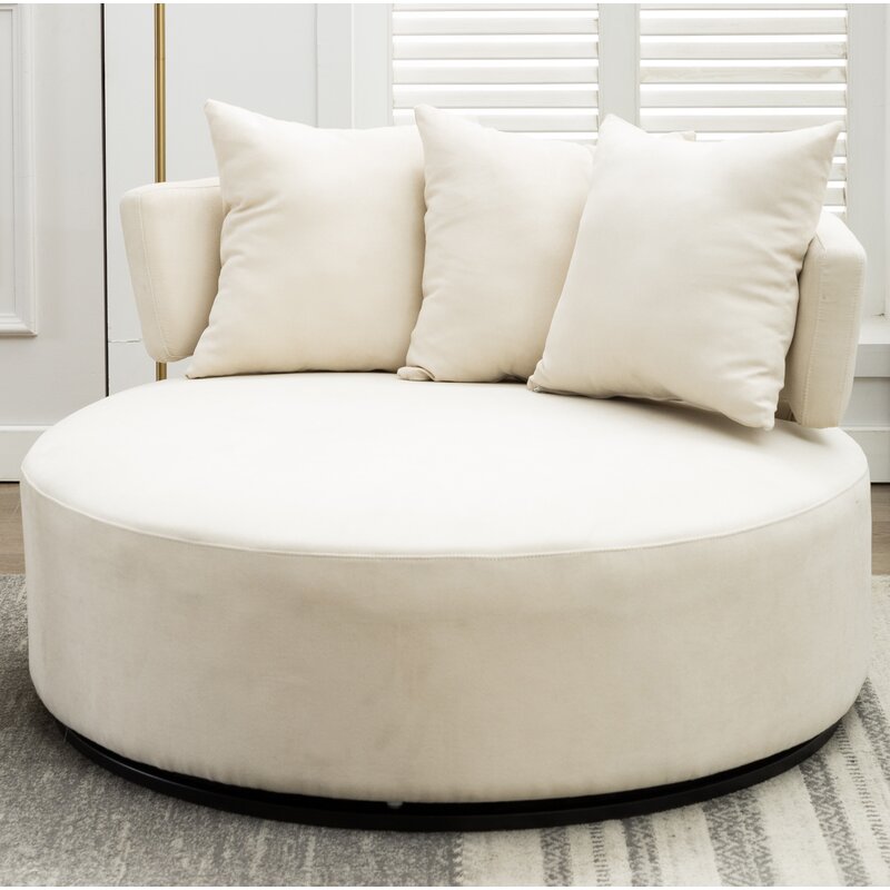 Oversized Round Swivel Chair With, Oversized Round Swivel Chair