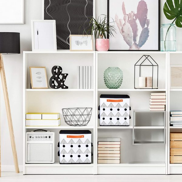 51 Storage Bins That Make Tidy Look Trendy, Cube Bin Storage And Bookcase