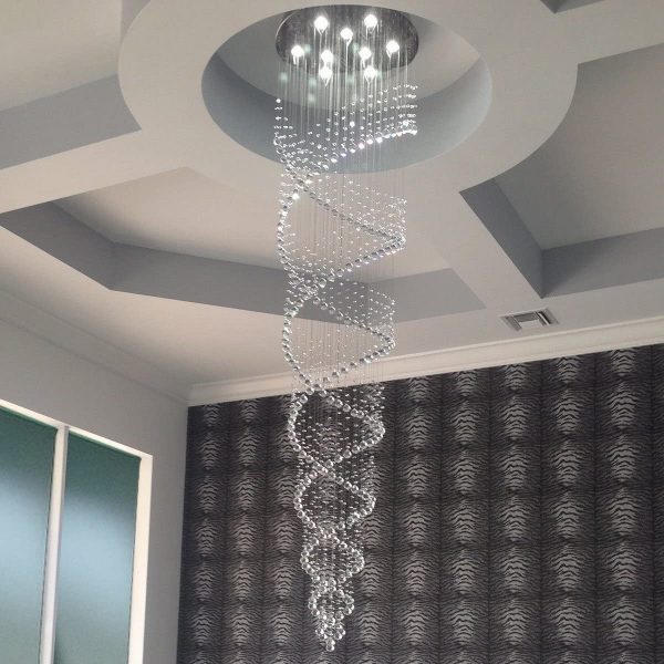 51 Crystal Chandeliers To Hypnotize, How To Install Light Fixture High Ceiling