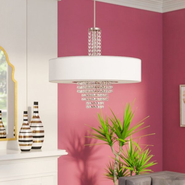 51 Crystal Chandeliers To Hypnotize, Modern Glam Shaded Crystal Chandeliers