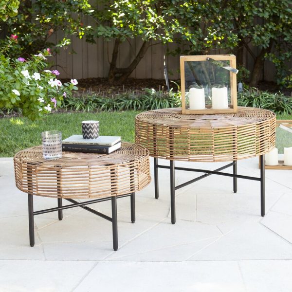 51 Outdoor Side Tables That Will Add, Rattan Outdoor Side Table