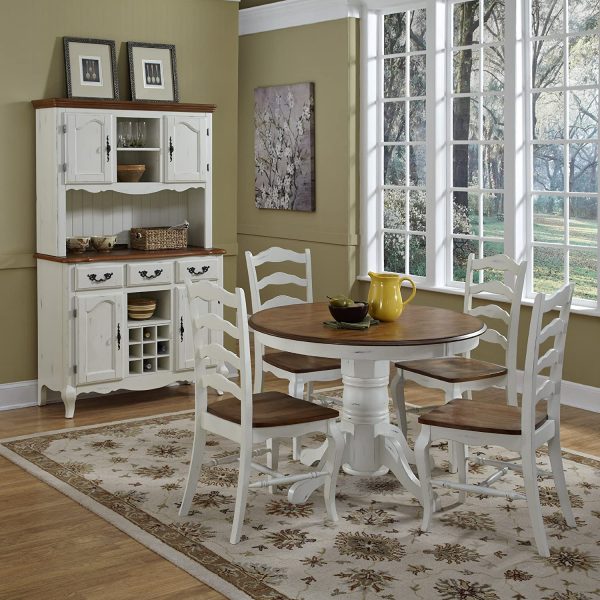 51 Farmhouse Dining Tables For, Rustic Farmhouse Round Dining Table Set