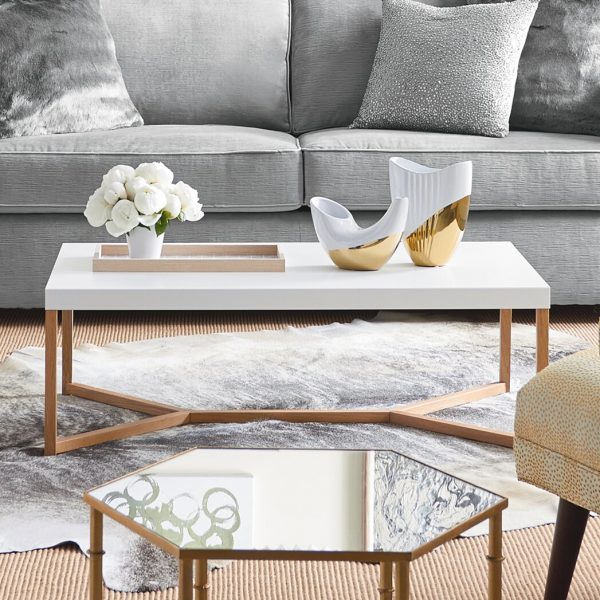 51 White Coffee Tables To Refresh Your, White Clad Coffee Table With Lift Top