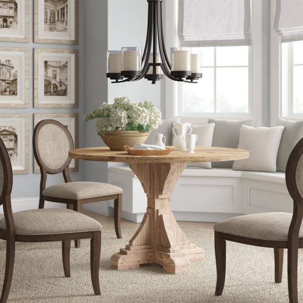 51 Farmhouse Dining Tables For, 48 Inch Round Dining Table Set