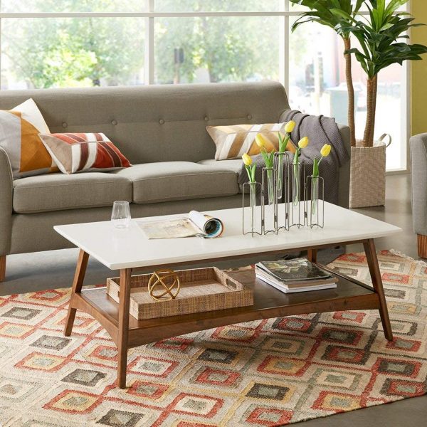 51 White Coffee Tables To Refresh Your, Vintage White Coffee Table Set