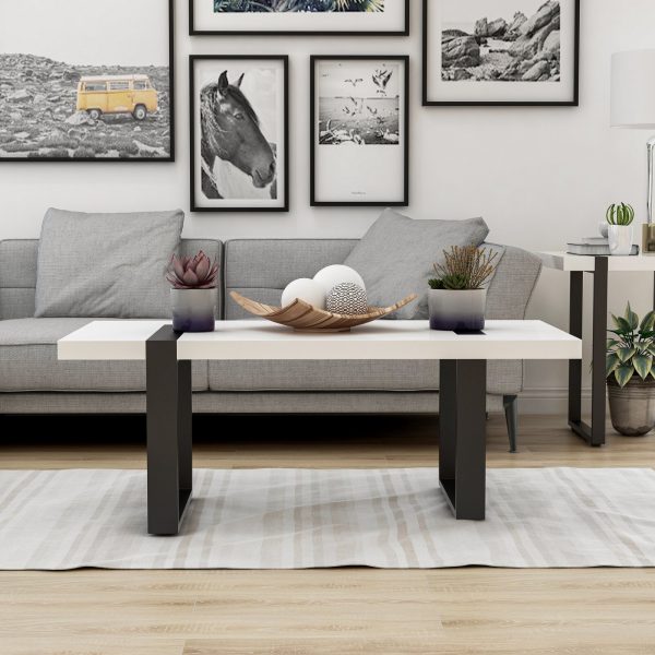 طاولات قهوة بيضاء لغرفة المعيشة White-rectangle-coffee-table-with-matte-black-sled-base-unique-modern-living-room-furniture-design-ideas-600x600