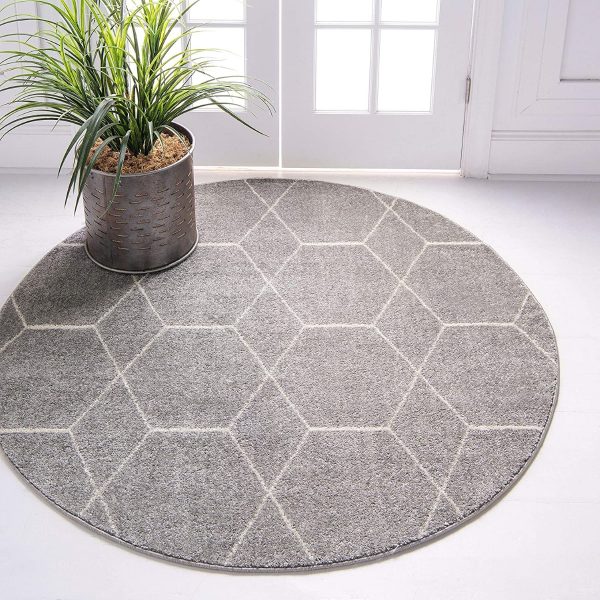 51 Round Rugs To Update Your Rooms For, Round Gray Rug