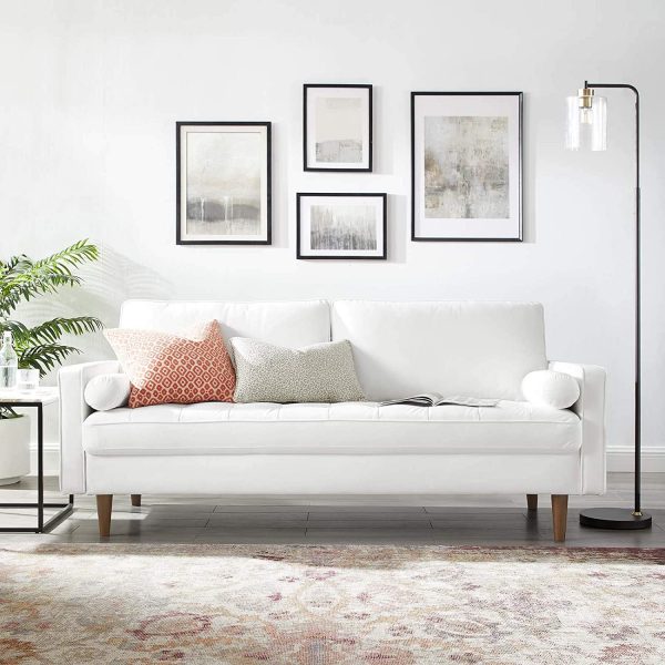 51 Small Sofas For Stylish Space Saving, Round White Leather Sofa