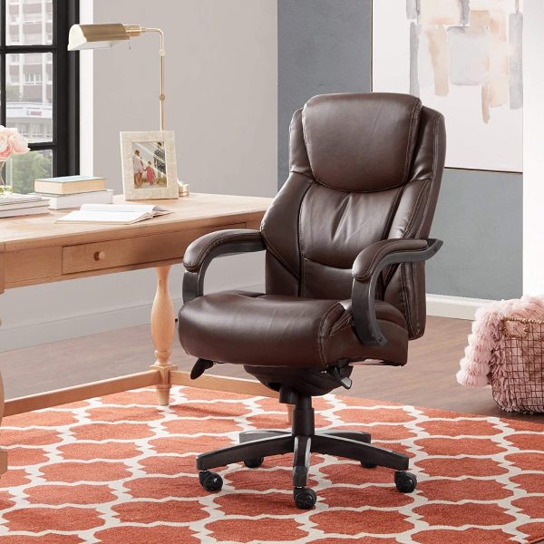51 Faux And Genuine Leather Office Chairs, Home Office Chairs Brown Leather