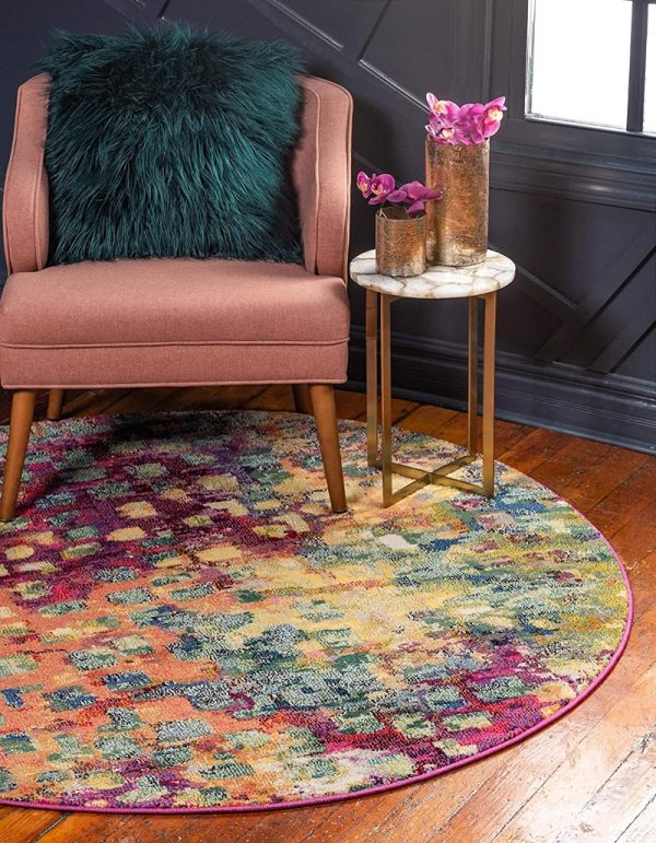 51 Round Rugs To Update Your Rooms For, Multi Color Rug For Living Room