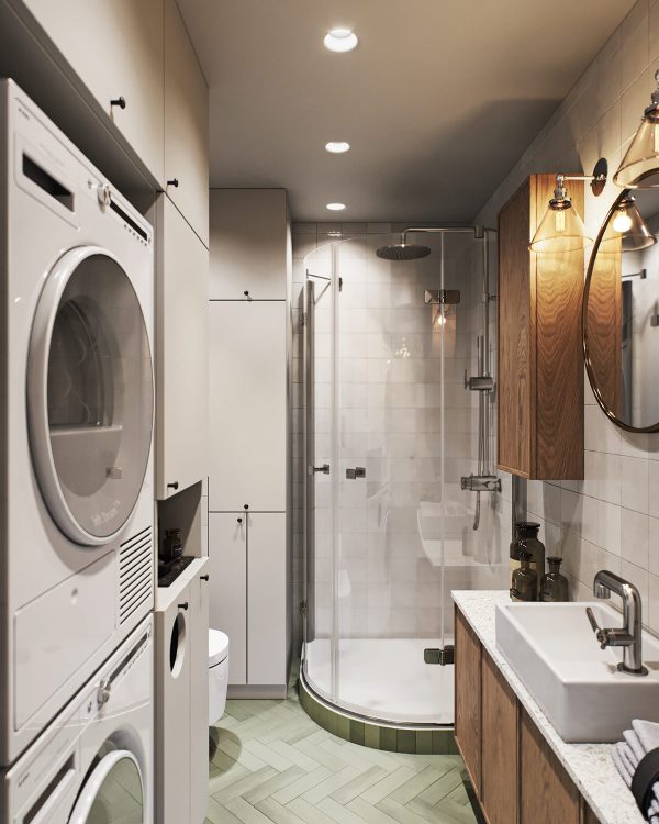corner shower | Interior Design Ideas