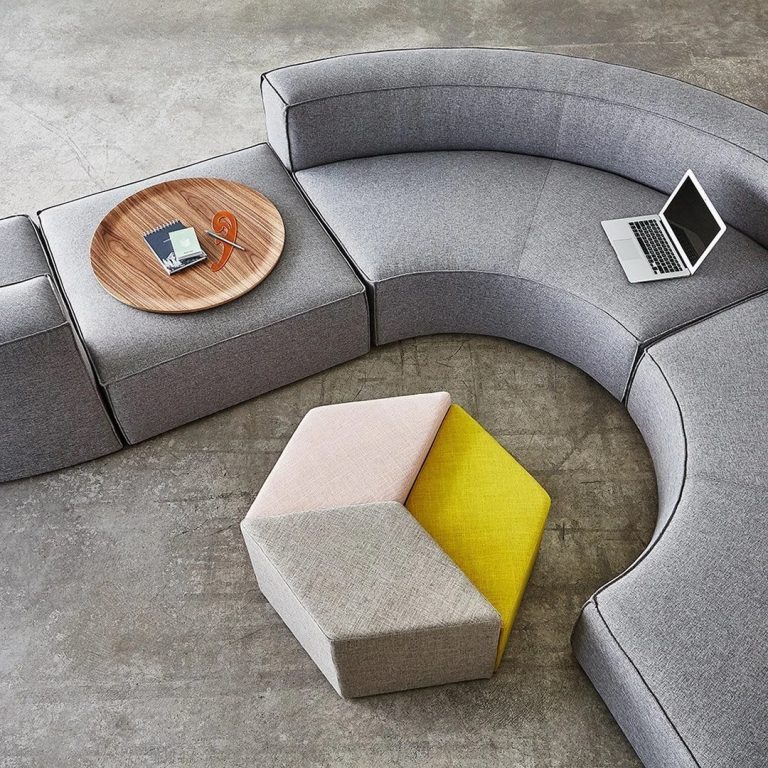 small curved sectional sofa component that can stand alone modular ...